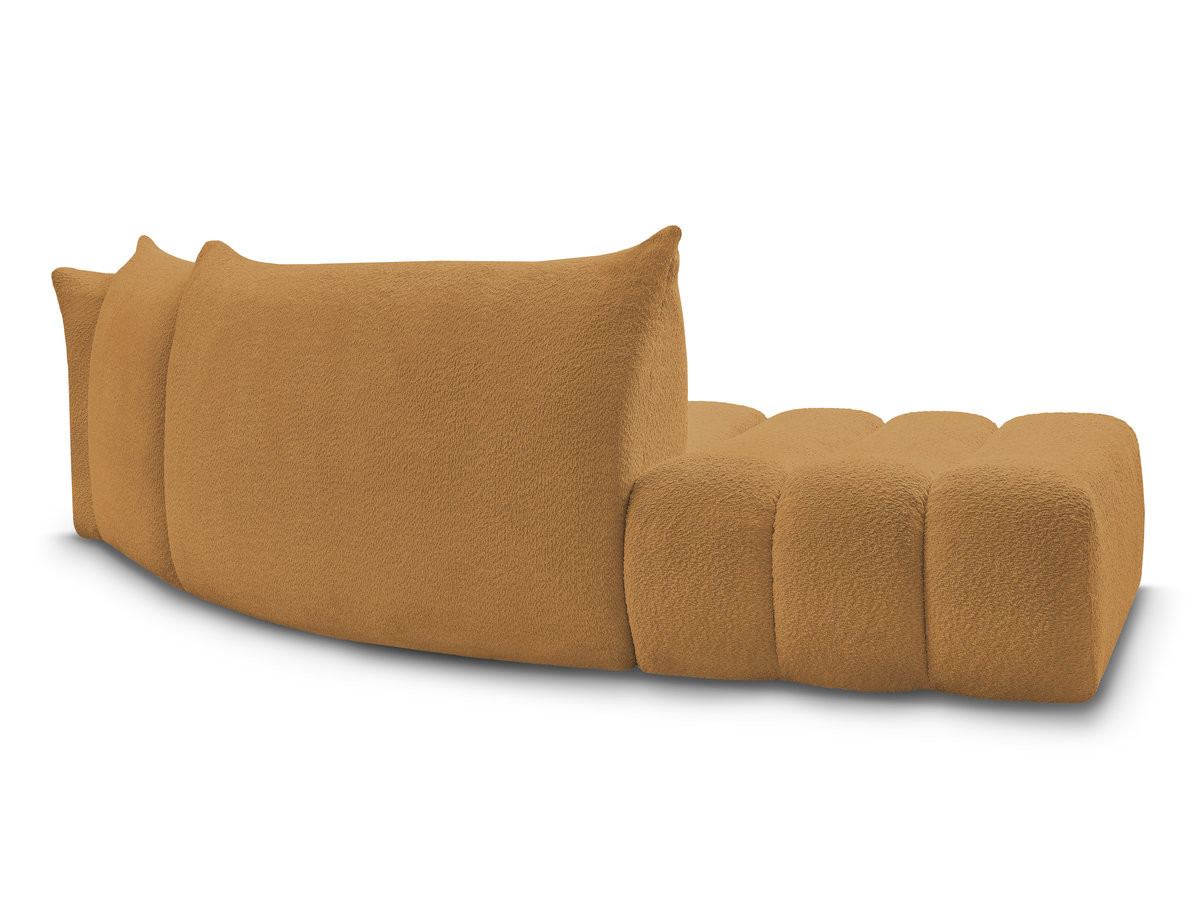 Canapé incurvé fixe 4 places AZRA tissu bouclette