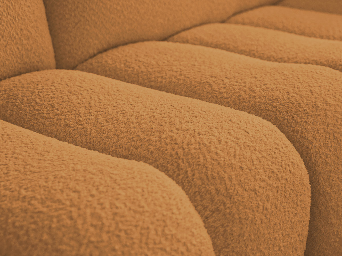 Canapé droit fixe 3 places AZRA tissu bouclette