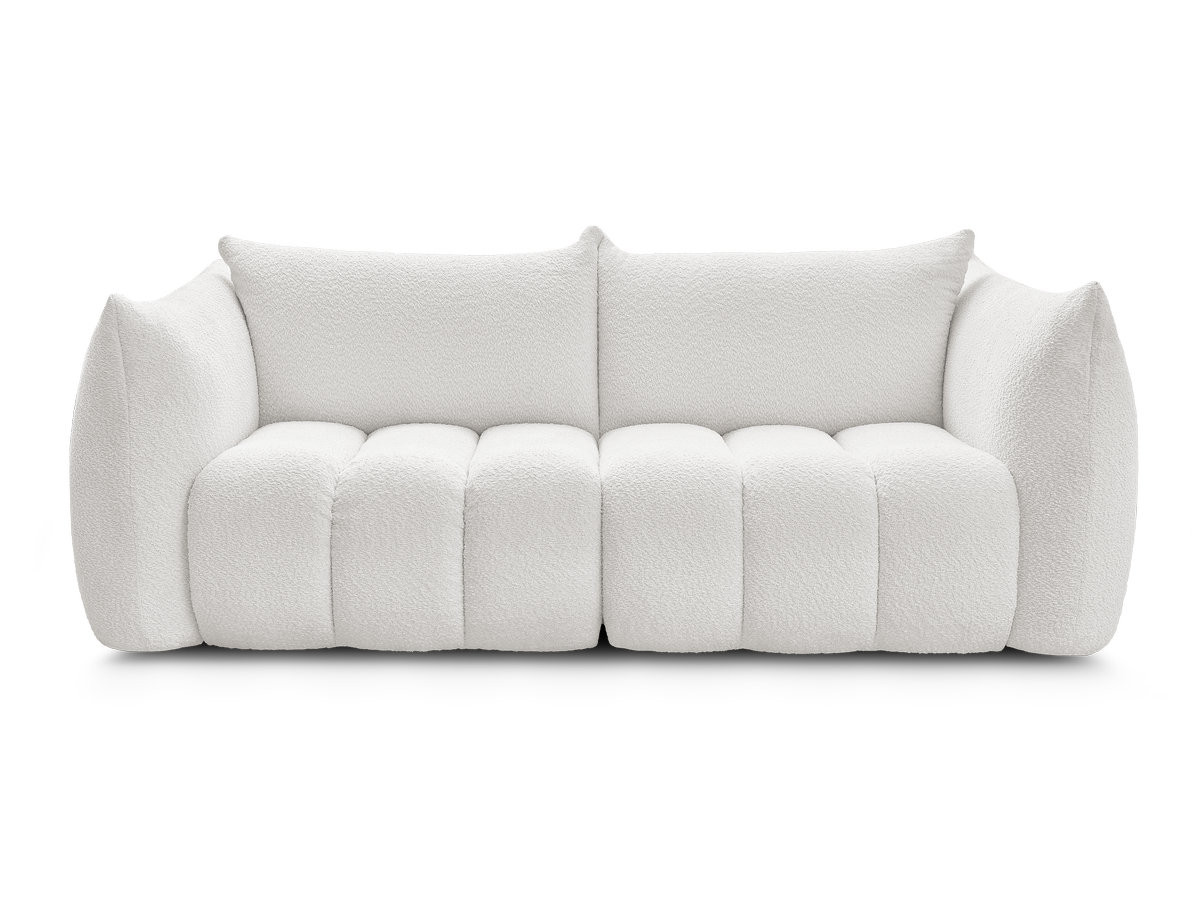 Canapé droit fixe 3 places AZRA tissu bouclette