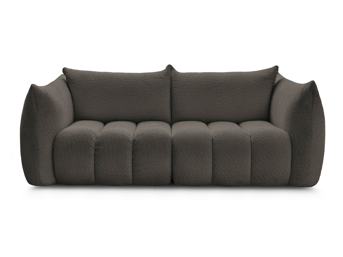 Canapé droit fixe 3 places AZRA tissu bouclette