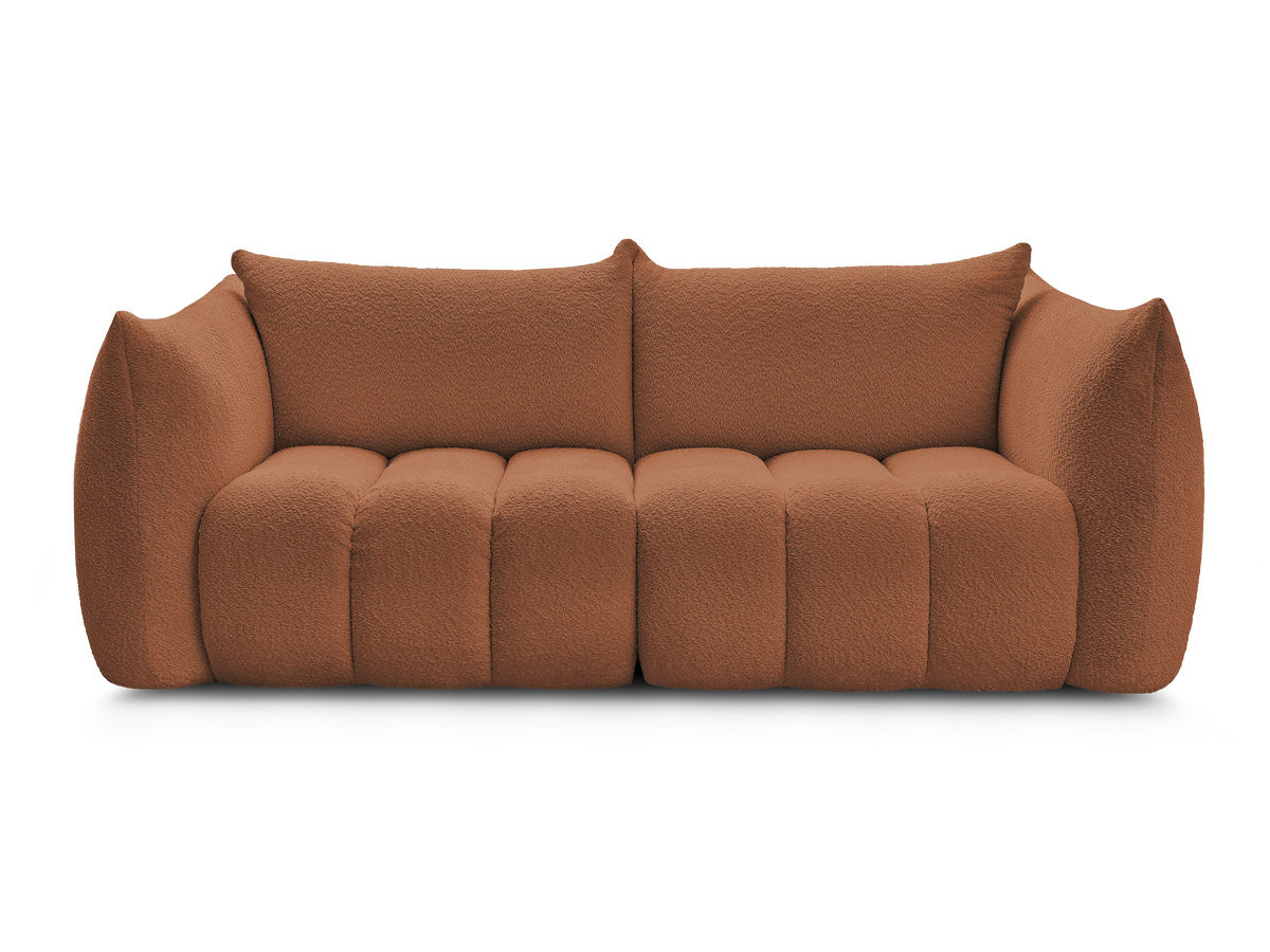 Canapé droit fixe 3 places AZRA tissu bouclette