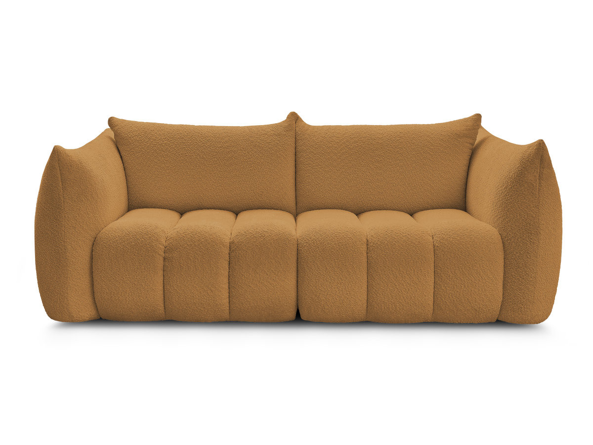 Canapé droit fixe 3 places AZRA tissu bouclette