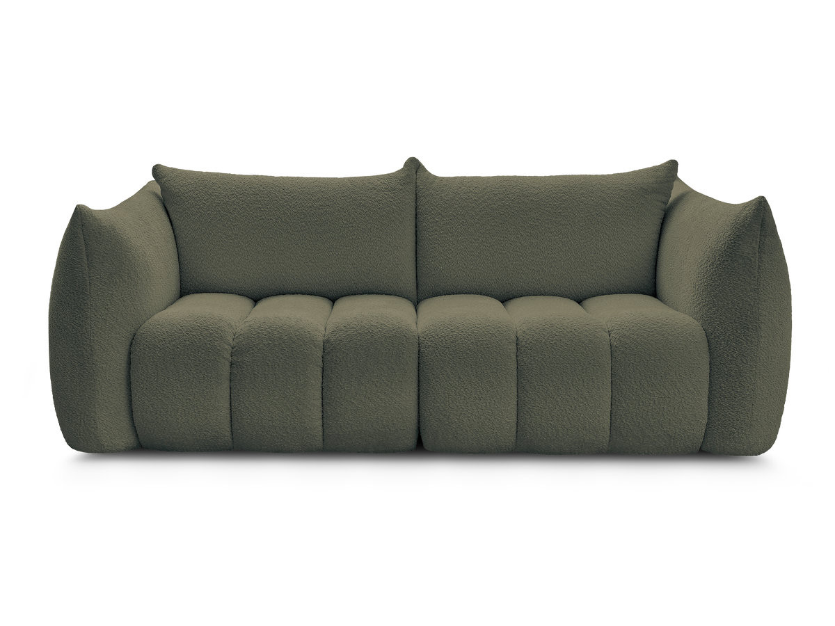 Canapé droit fixe 3 places AZRA tissu bouclette