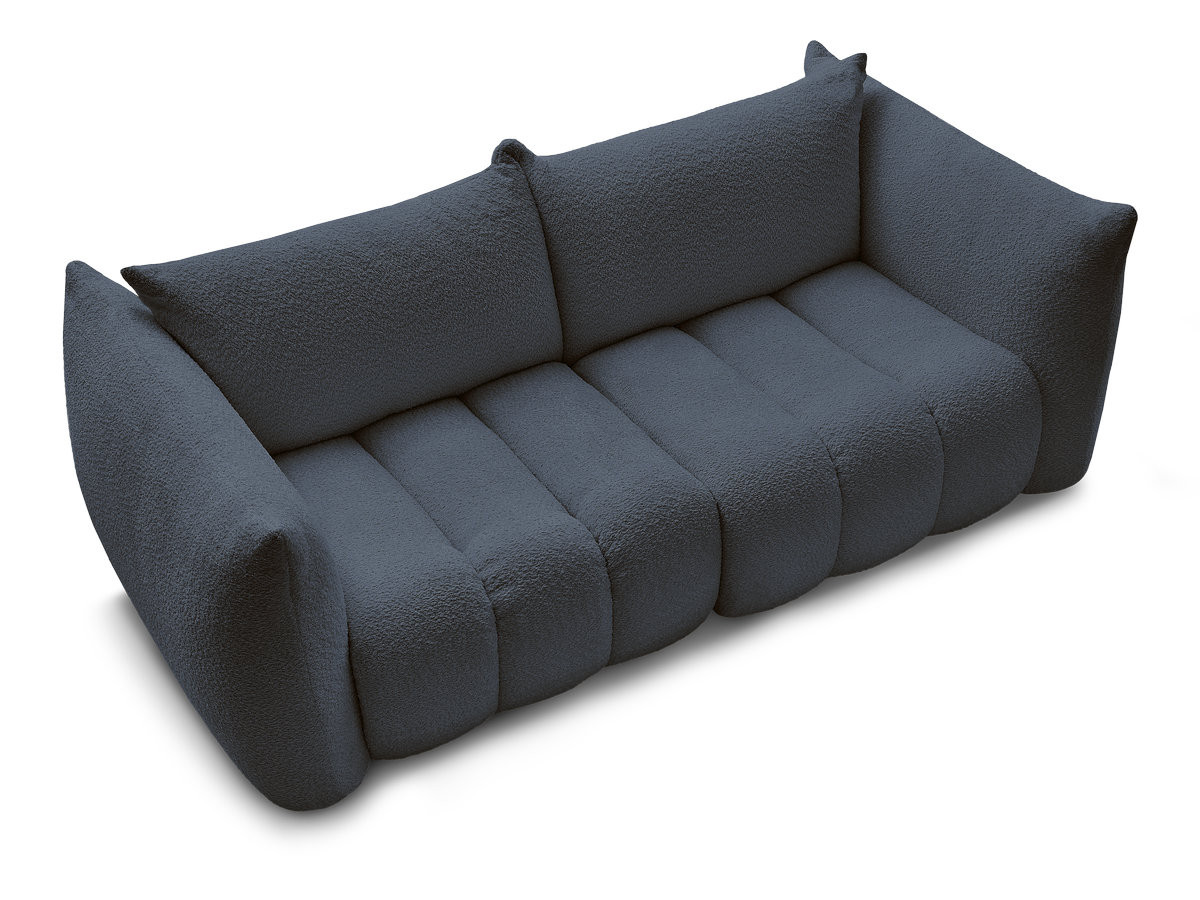 Canapé droit fixe 3 places AZRA tissu bouclette