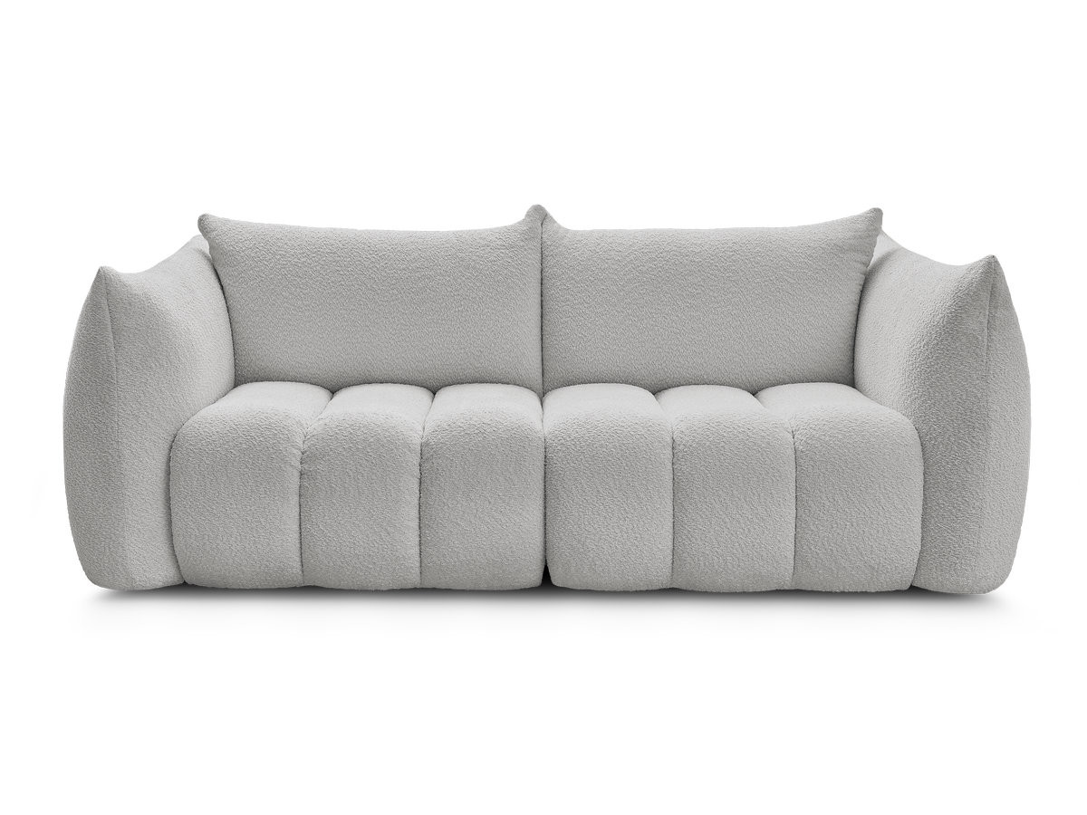 Canapé droit fixe 3 places AZRA tissu bouclette