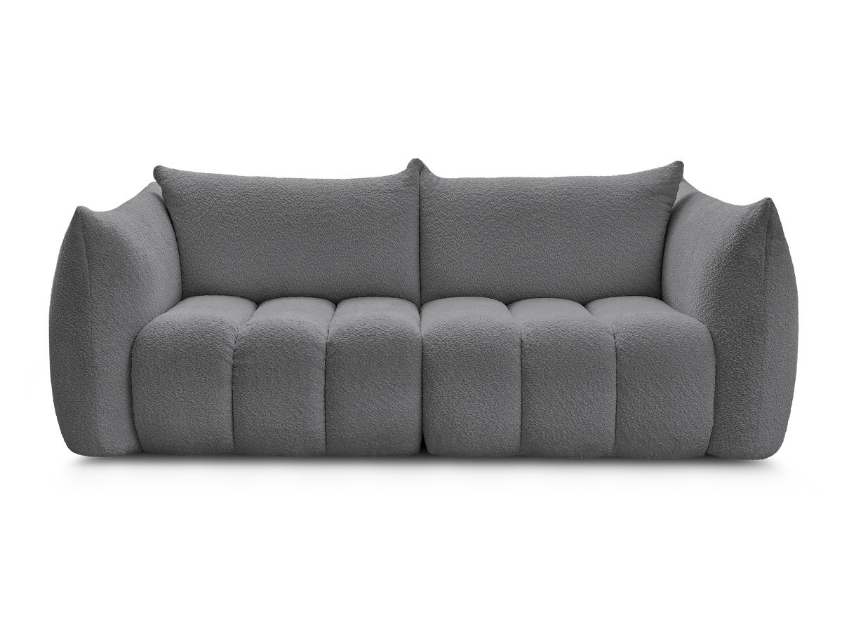 Canapé droit fixe 3 places AZRA tissu bouclette