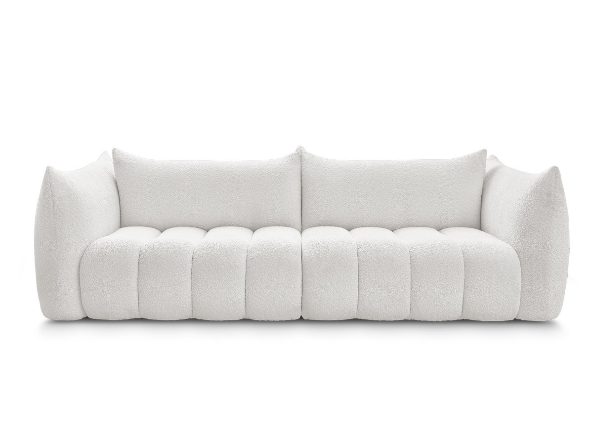 Canapé droit fixe 4 places AZRA tissu bouclette