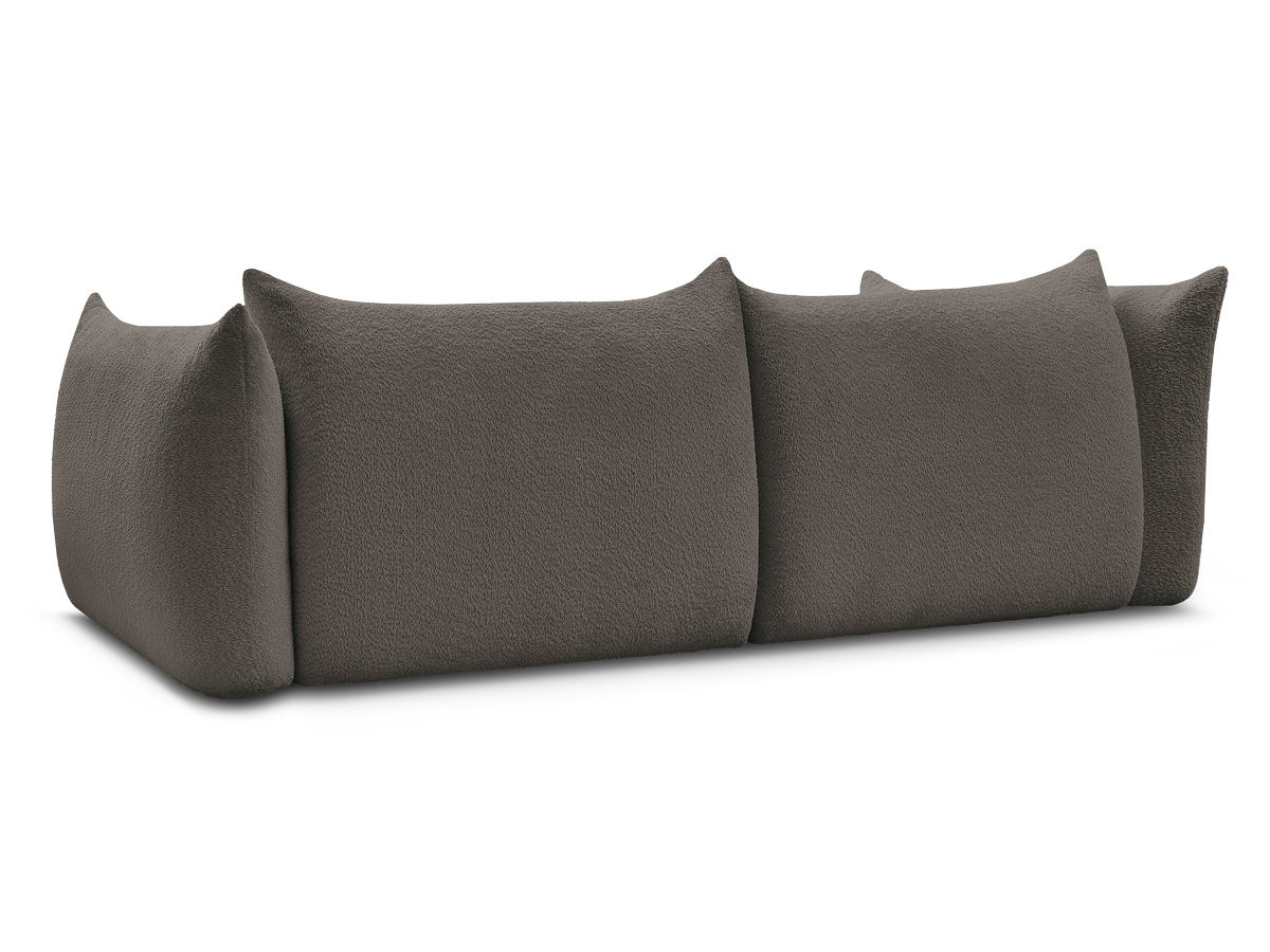 Canapé droit fixe 4 places AZRA tissu bouclette