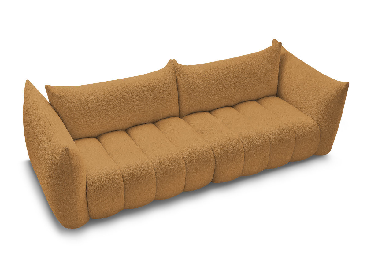 Canapé droit fixe 4 places AZRA tissu bouclette