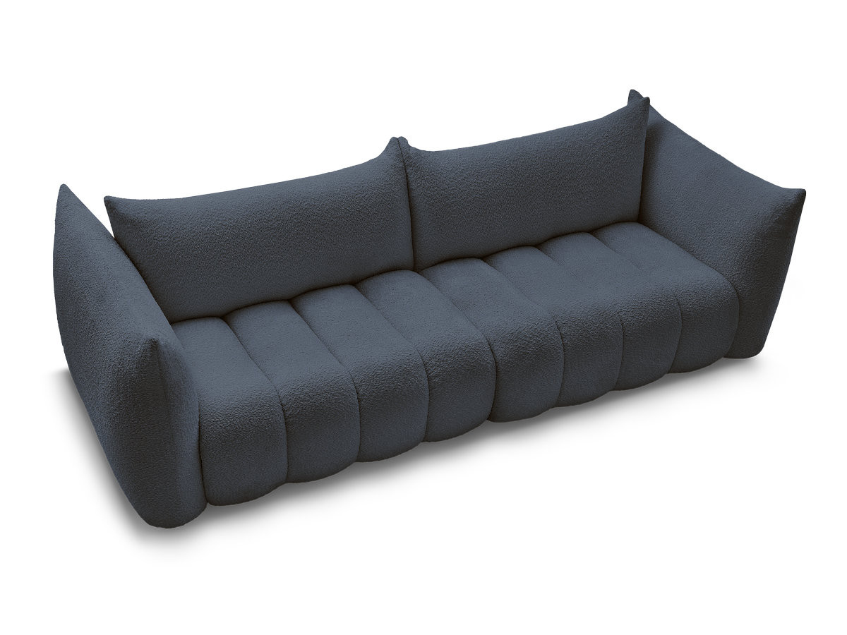 Canapé droit fixe 4 places AZRA tissu bouclette