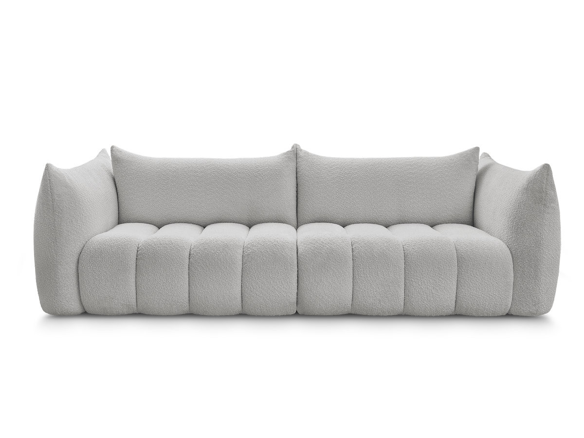 Canapé droit fixe 4 places AZRA tissu bouclette