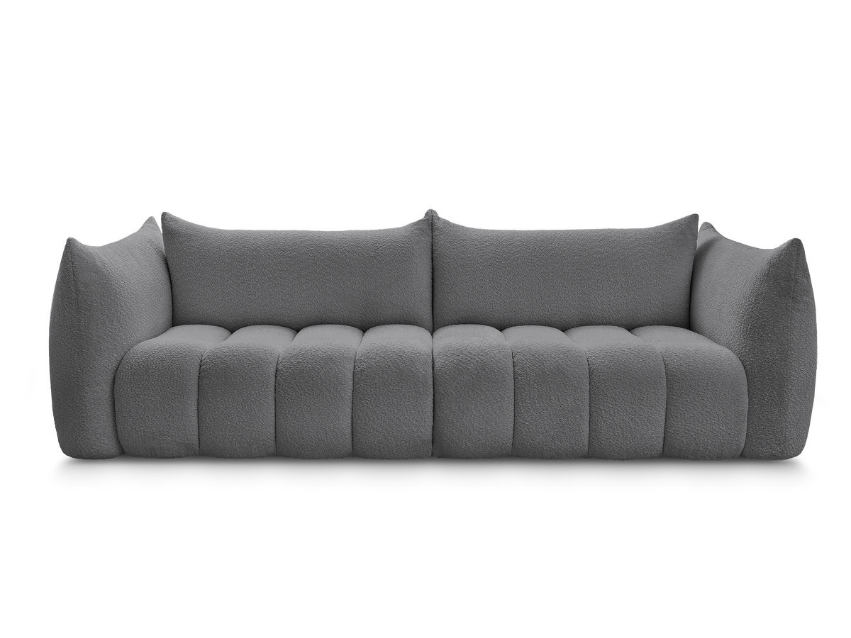 Canapé droit fixe 4 places AZRA tissu bouclette