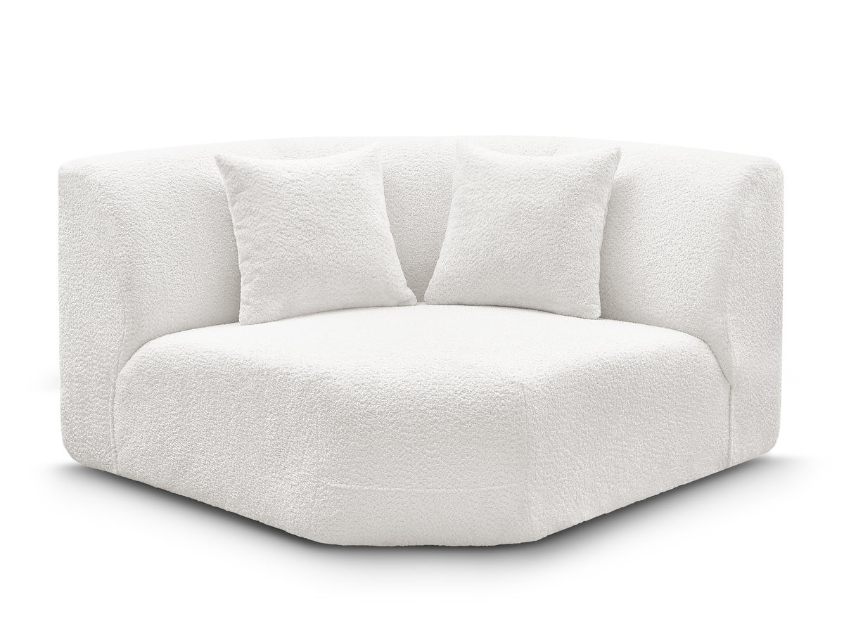 Grand angle pour canapé modulable ANDA tissu chenille