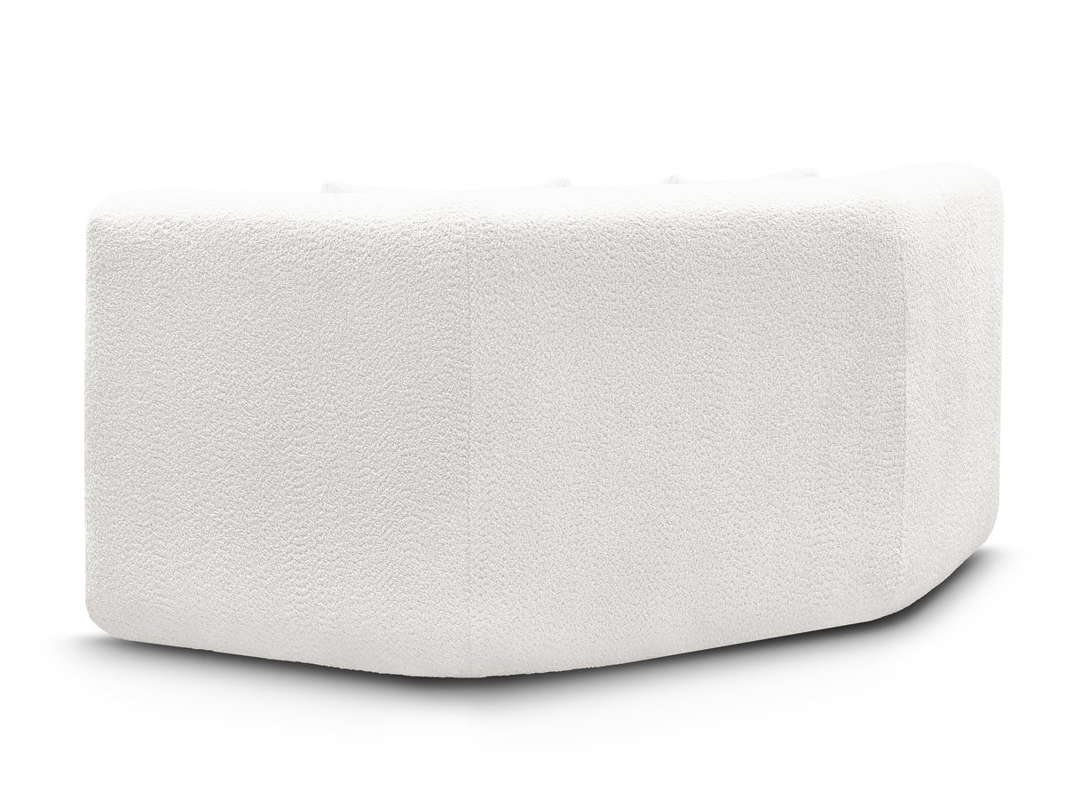 Grand angle pour canapé modulable ANDA chenille blanc — vue 5