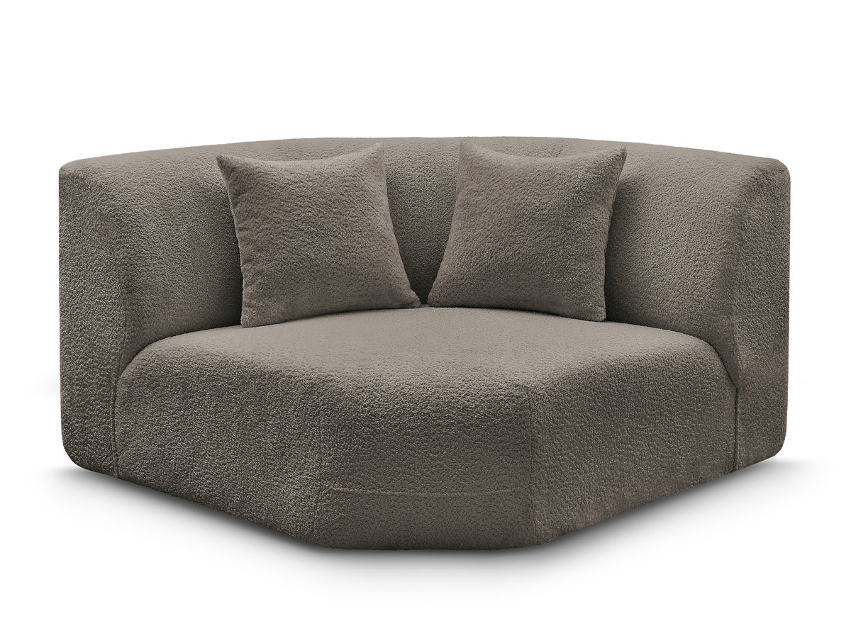 Grand angle pour canapé modulable ANDA tissu chenille