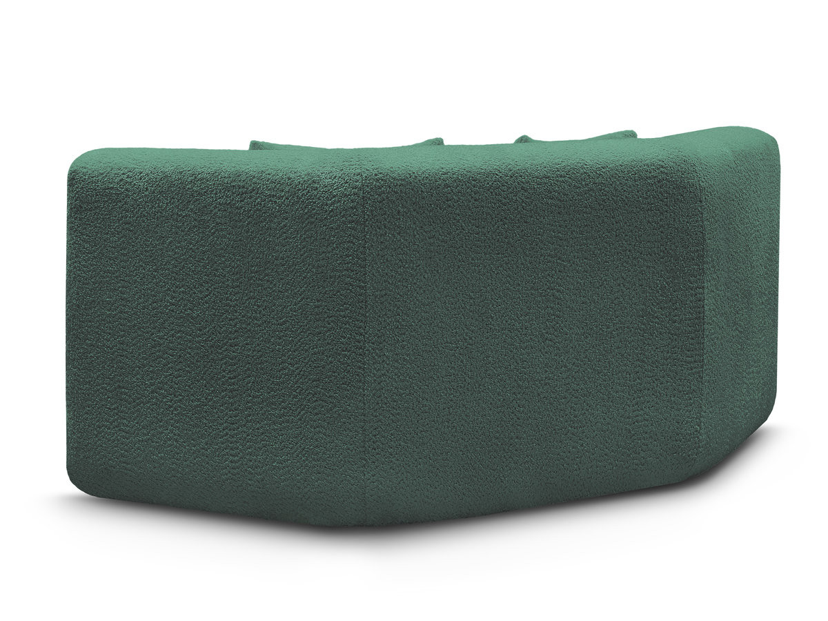 Grand angle pour canapé modulable ANDA chenille vert foncé — vue 5