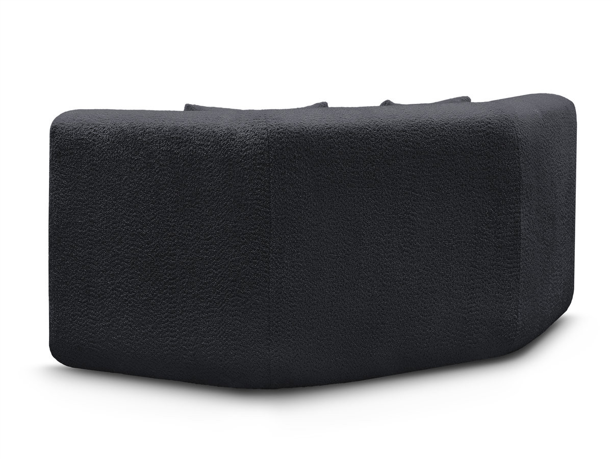 Grand angle pour canapé modulable ANDA chenille noir — vue 5