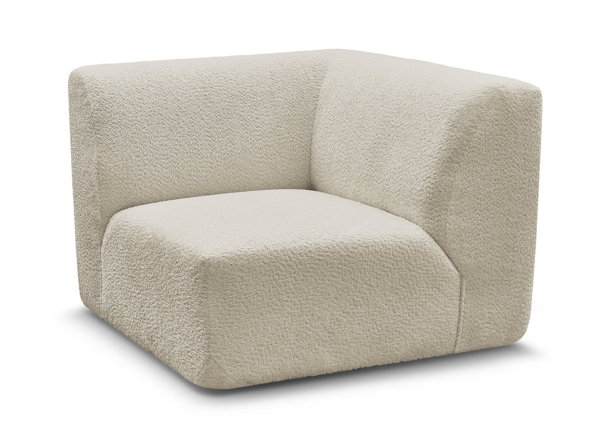 petit angle pour canapé modulable anda tissu chenille gekleurd beige