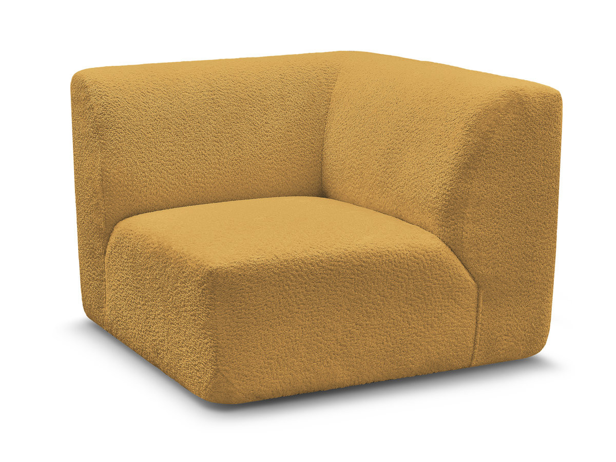 petit angle pour canapé modulable anda tissu chenille gekleurd jaune