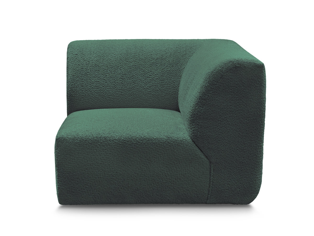 Petit angle pour canapé modulable ANDA chenille vert foncé — vue 6
