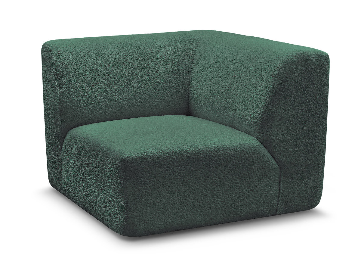 petit angle pour canapé modulable anda tissu chenille gekleurd vert foncé