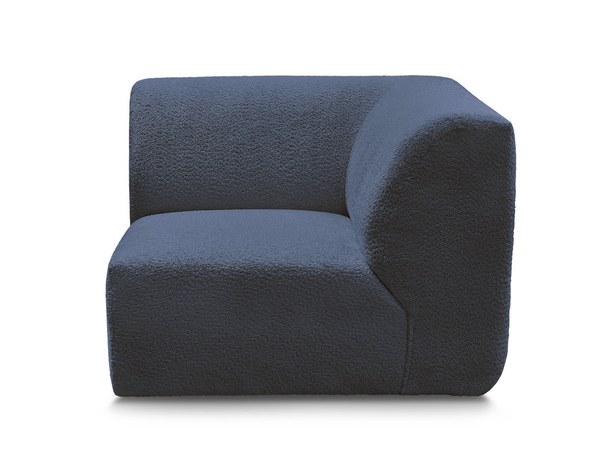 Petit angle pour canapé modulable ANDA chenille bleu foncé — vue 6