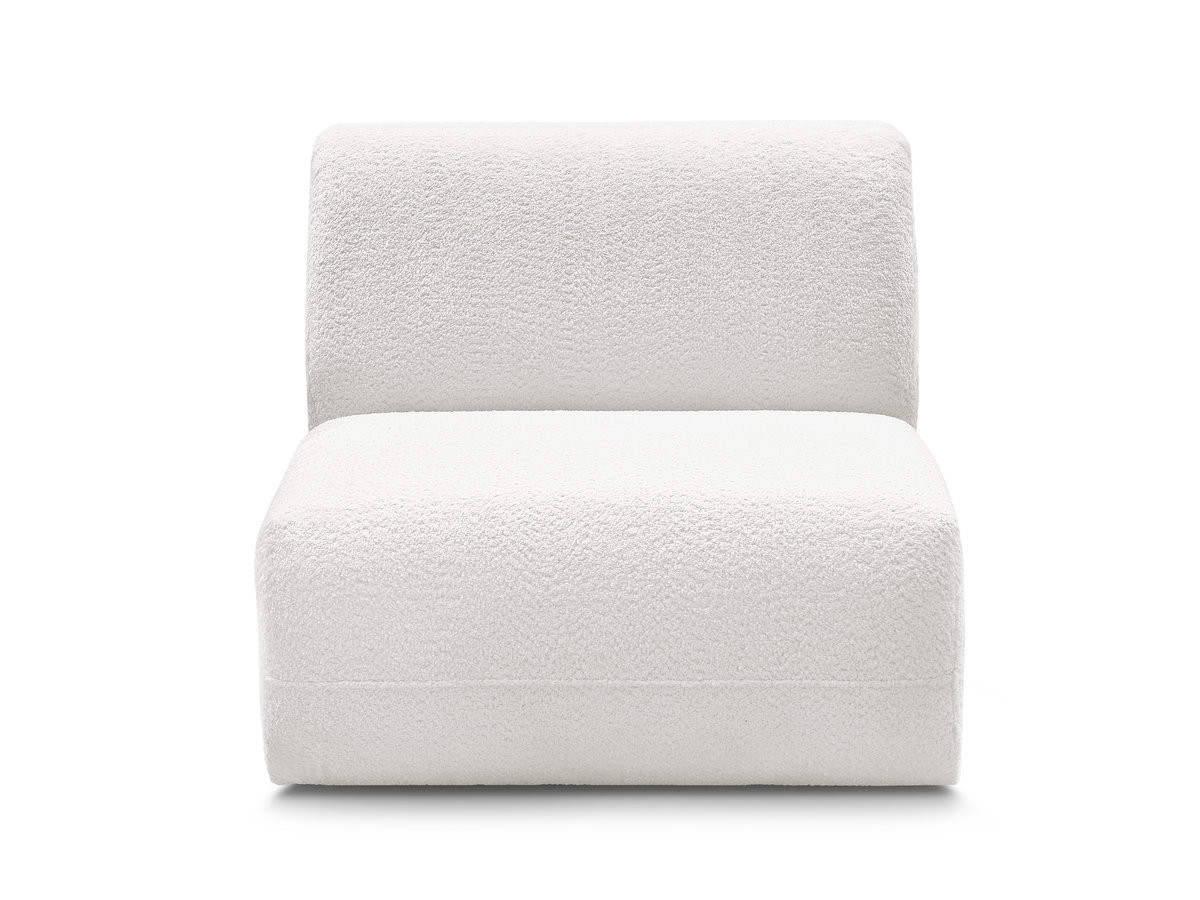 Chauffeuse 1 place sans accoudoir pour canapé modulable ANDA chenille blanc — vue 5
