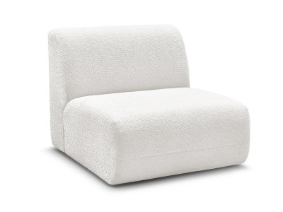 Chauffeuse 1 place sans accoudoir pour canapé modulable ANDA tissu chenille