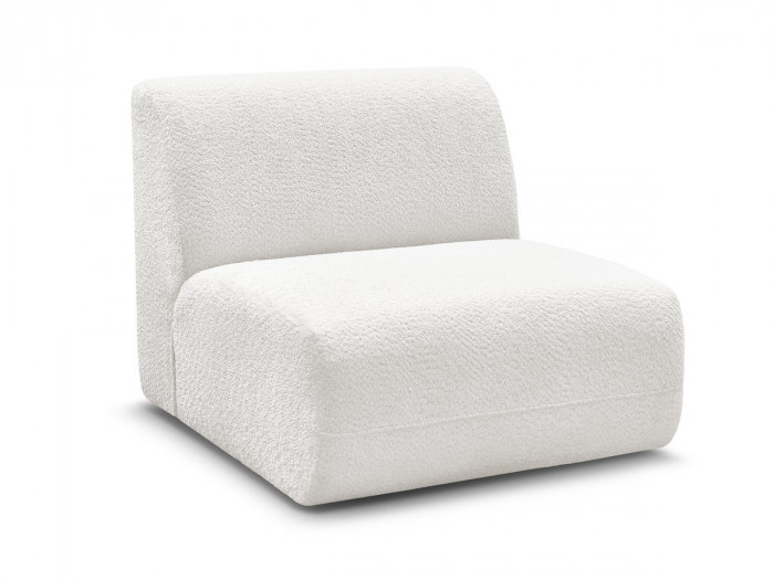 Chauffeuse 1 place sans accoudoir pour canapé modulable ANDA tissu chenille