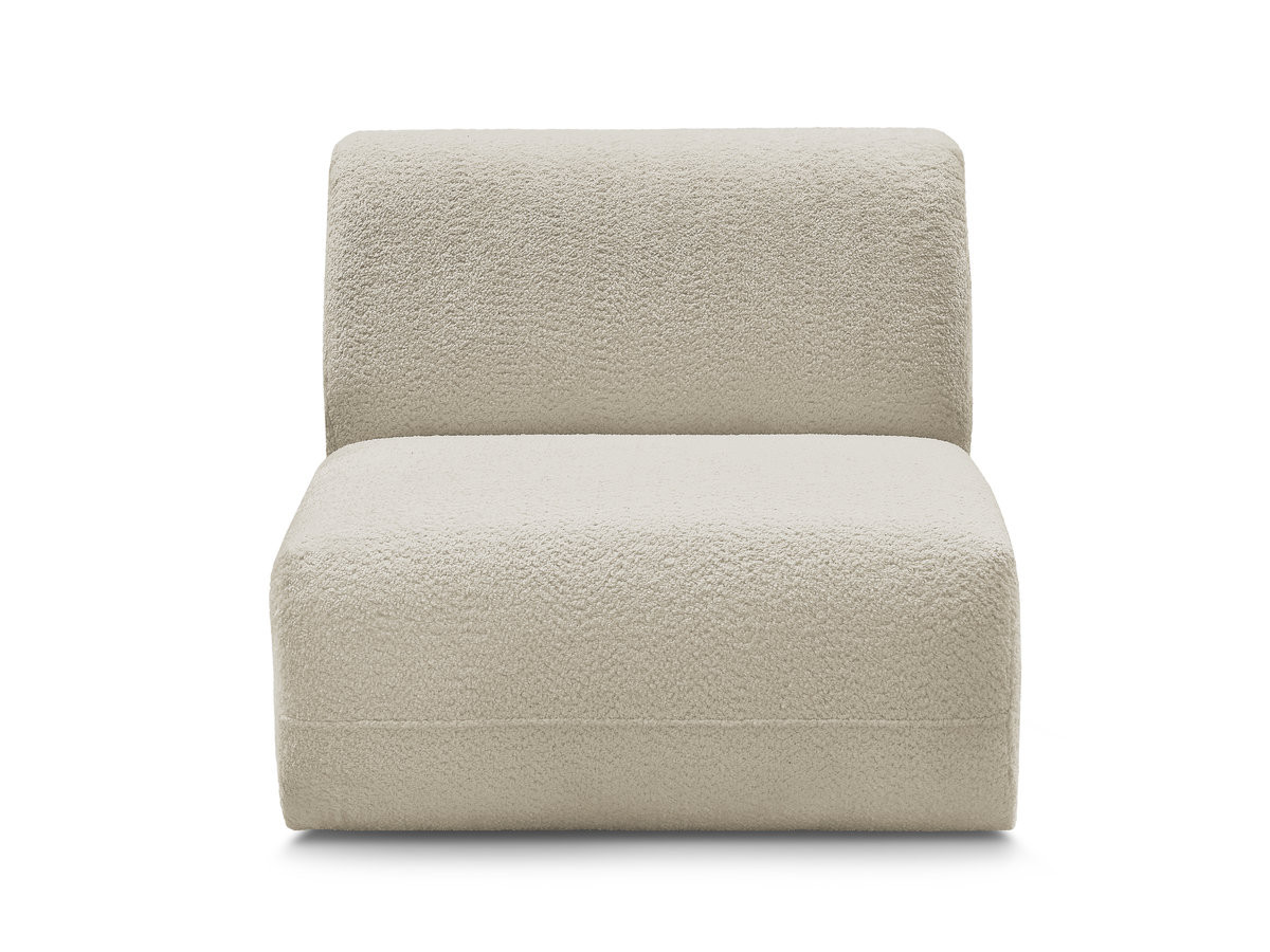 Chauffeuse 1 place sans accoudoir pour canapé modulable ANDA chenille beige — vue 6