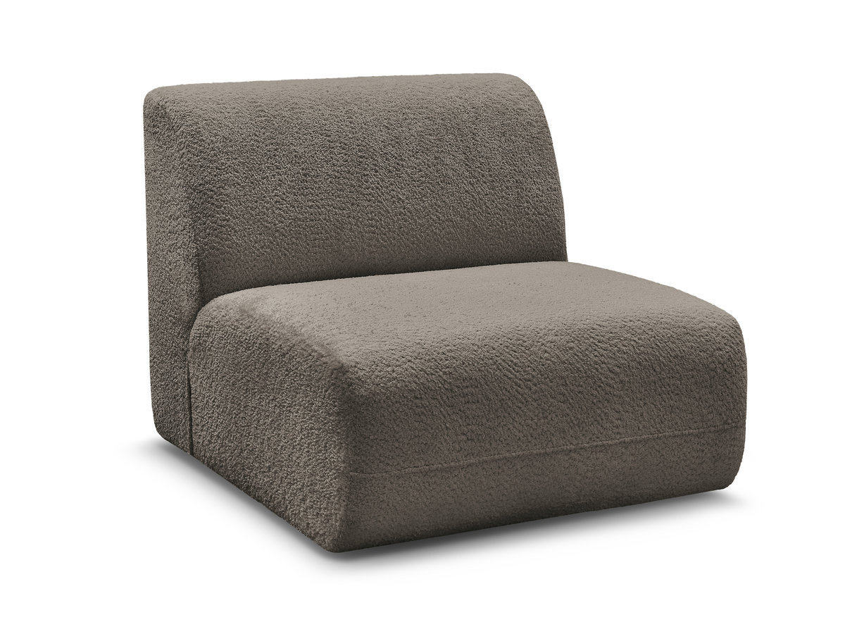 chauffeuse 1 place sans accoudoir pour canapé modulable anda tissu chenille gekleurd taupe