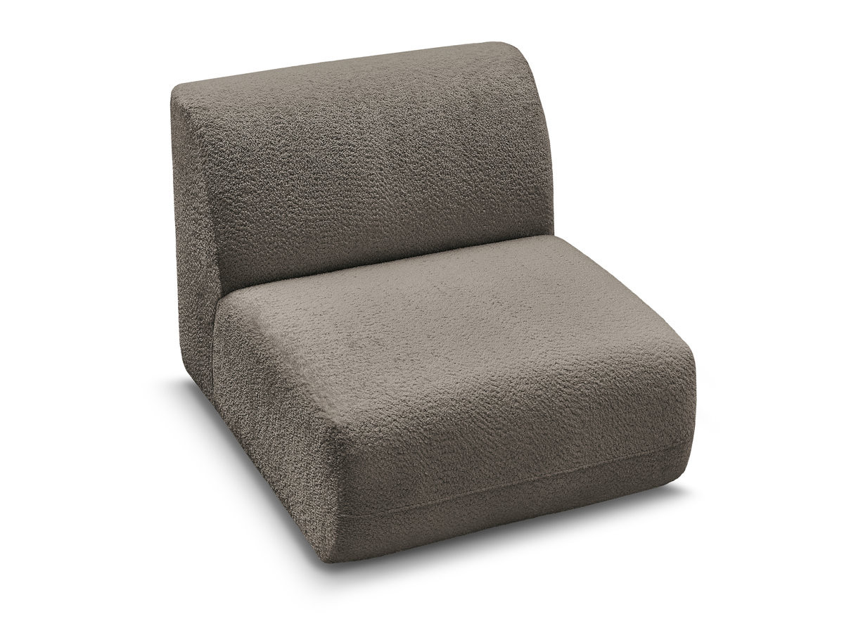 Chauffeuse 1 place sans accoudoir pour canapé modulable ANDA tissu chenille