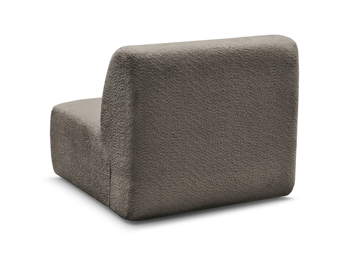 Chauffeuse 1 place sans accoudoir pour canapé modulable ANDA tissu chenille