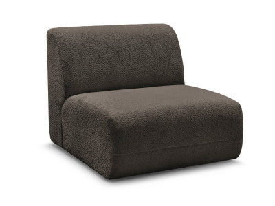 Chauffeuse 1 place sans accoudoir pour canapé modulable ANDA tissu chenille