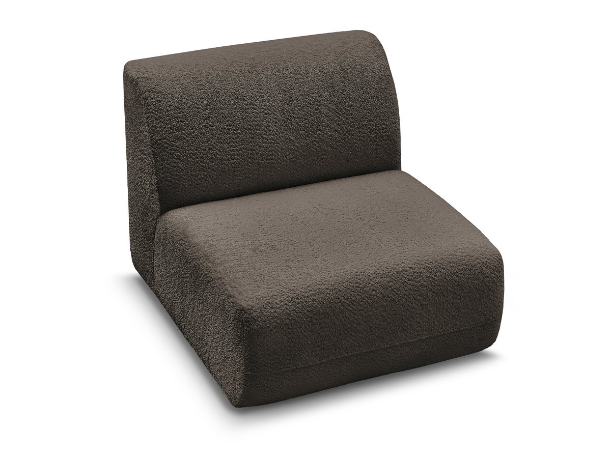 Chauffeuse 1 place sans accoudoir pour canapé modulable ANDA tissu chenille