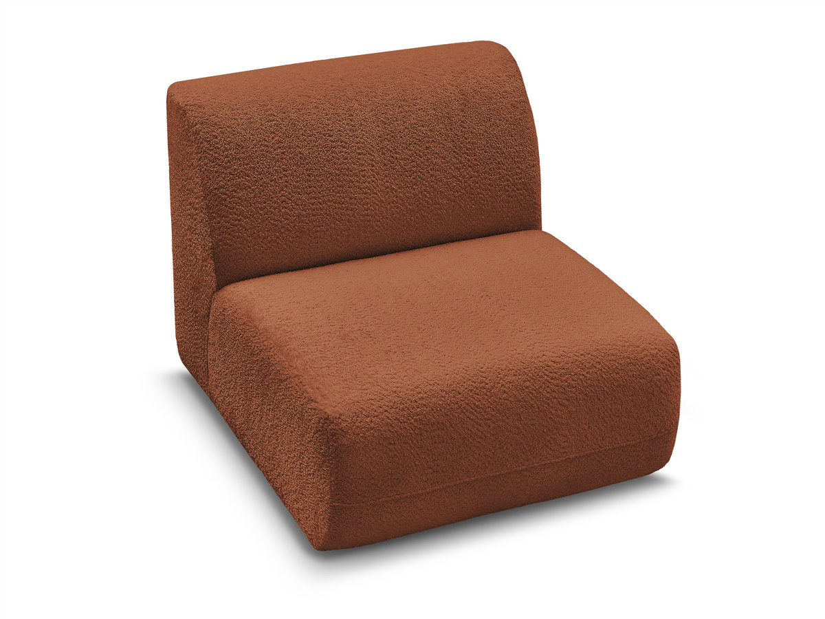 Chauffeuse 1 place sans accoudoir pour canapé modulable ANDA tissu chenille