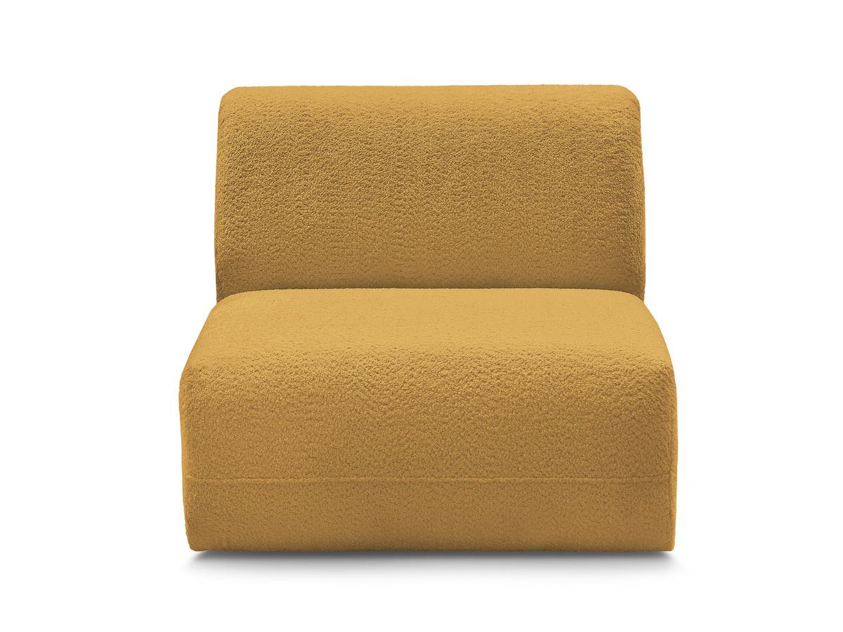 Chauffeuse 1 place sans accoudoir pour canapé modulable ANDA chenille jaune — vue 6