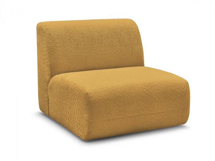 Chauffeuse 1 place sans accoudoir pour canapé modulable ANDA tissu chenille