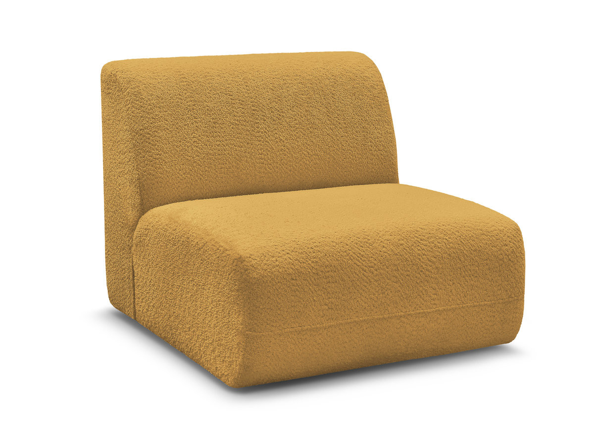 Chauffeuse 1 place sans accoudoir pour canapé modulable ANDA tissu chenille
