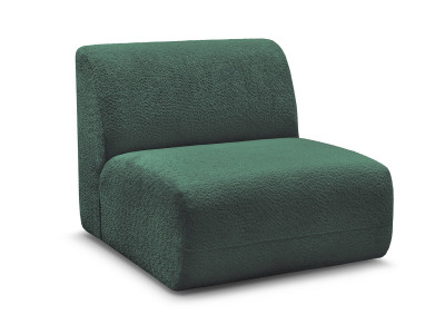 Chauffeuse 1 place sans accoudoir pour canapé modulable ANDA tissu chenille