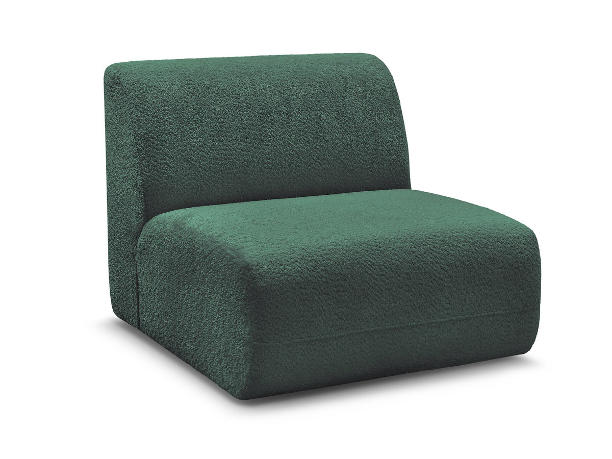 chauffeuse 1 place sans accoudoir pour canapé modulable anda tissu chenille gekleurd vert foncé