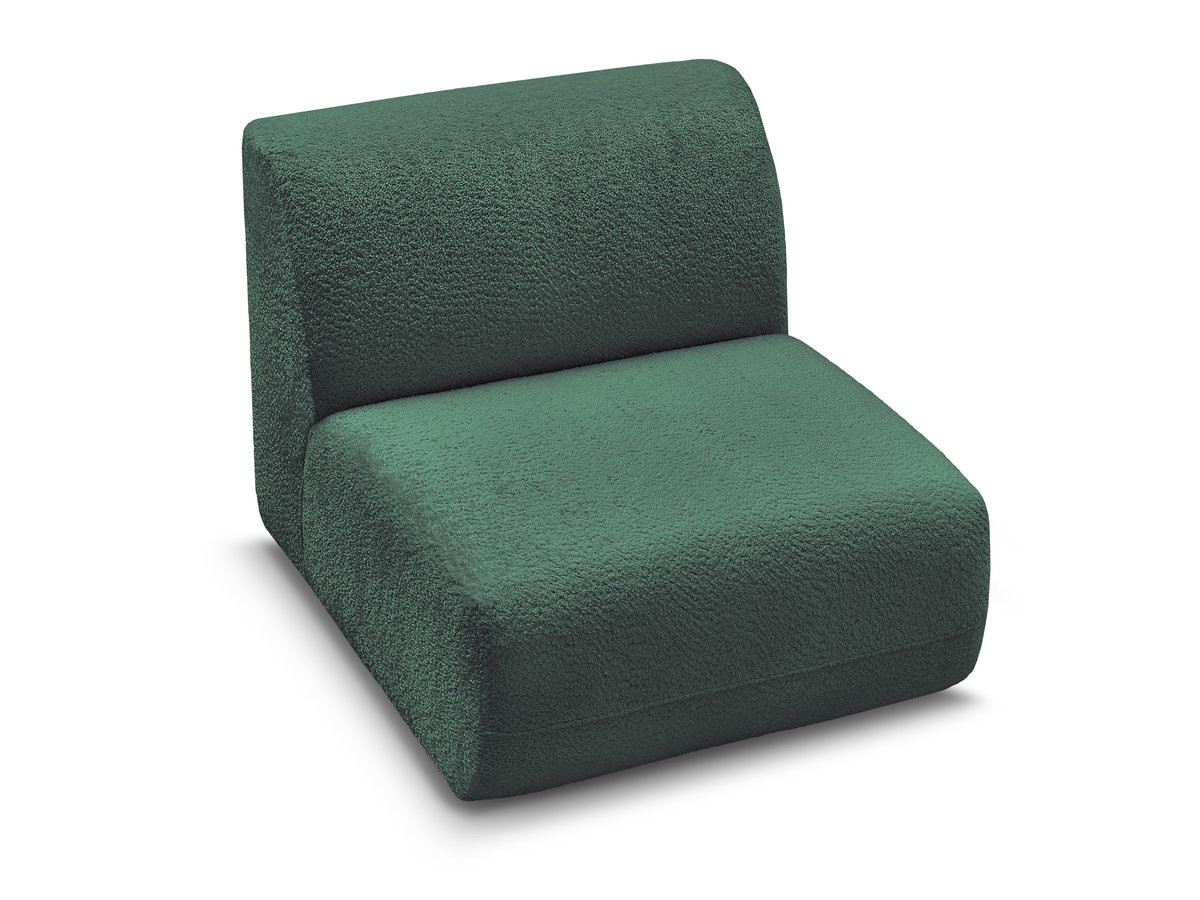 Chauffeuse 1 place sans accoudoir pour canapé modulable ANDA tissu chenille