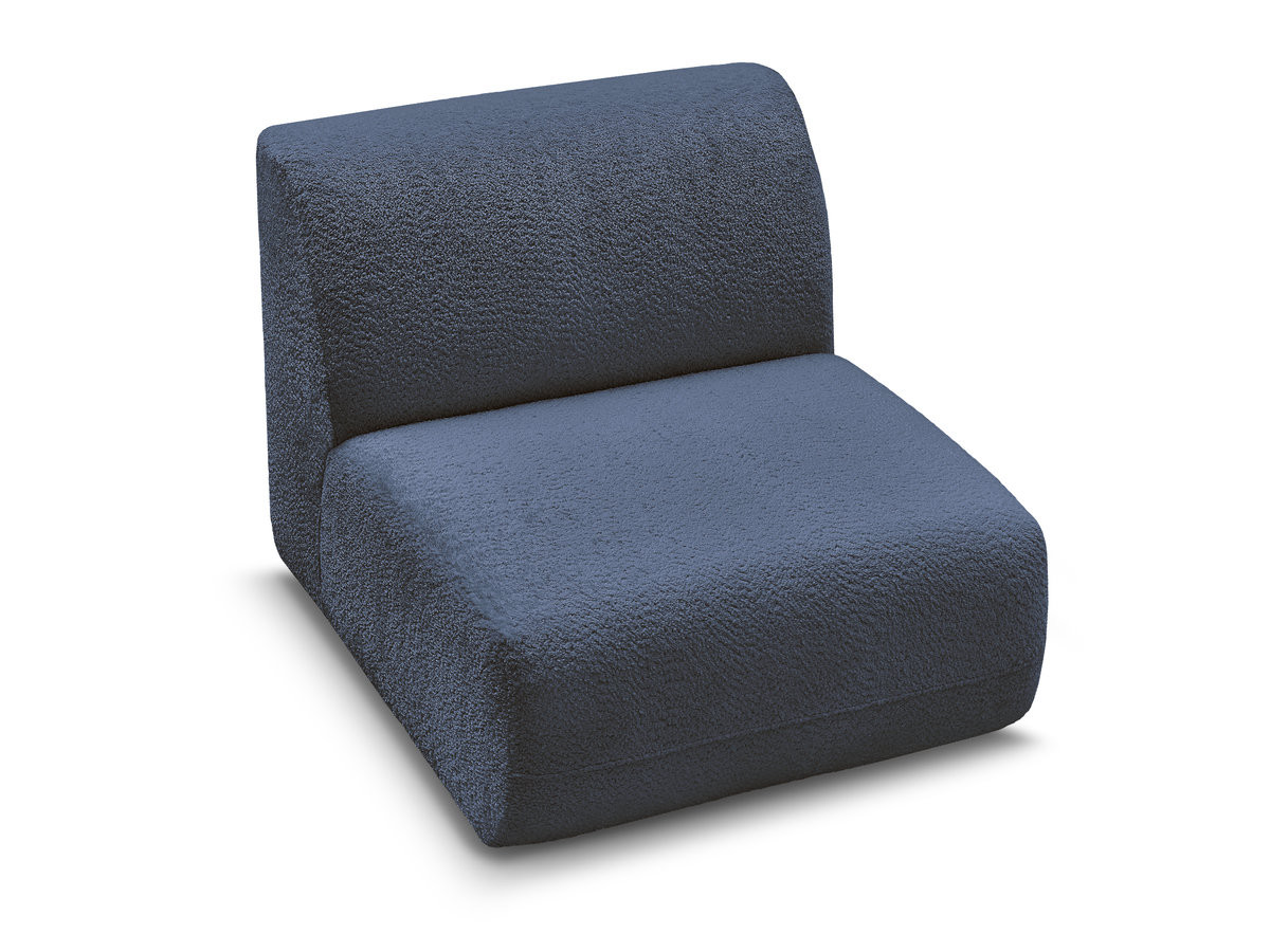 Chauffeuse 1 place sans accoudoir pour canapé modulable ANDA tissu chenille
