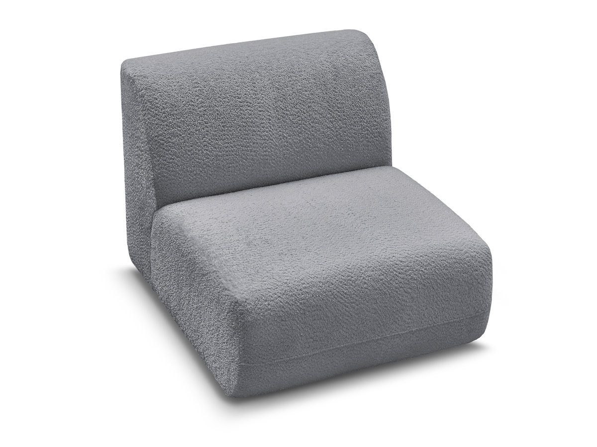 Chauffeuse 1 place sans accoudoir pour canapé modulable ANDA tissu chenille