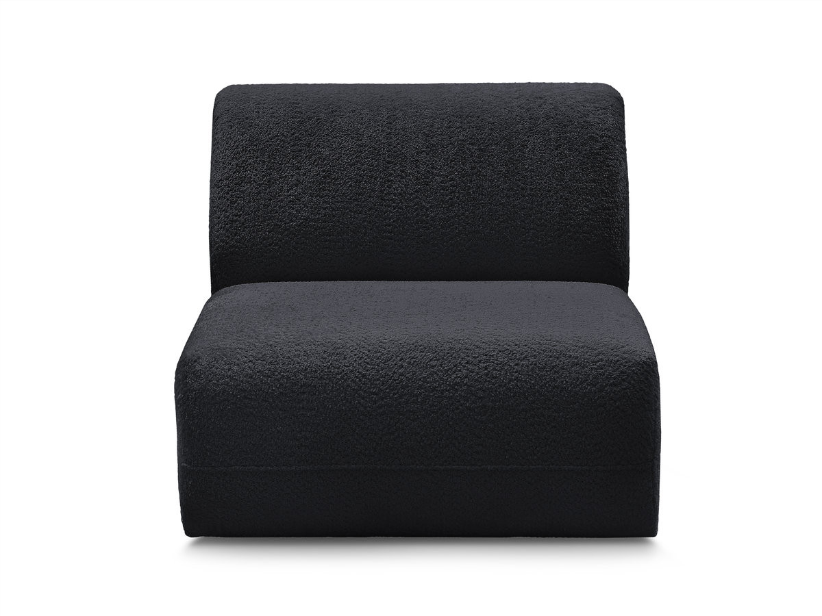 Chauffeuse 1 place sans accoudoir pour canapé modulable ANDA chenille noir — vue 6