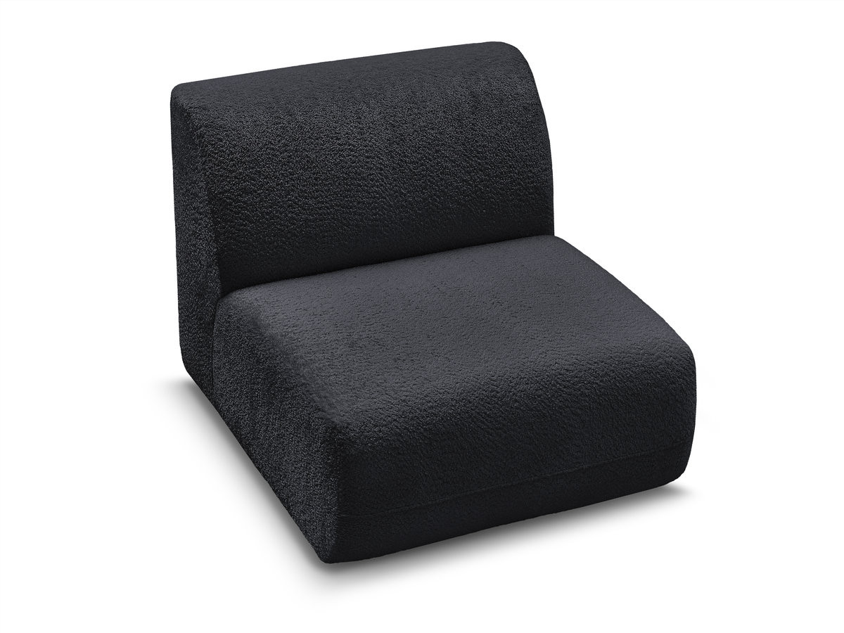 Chauffeuse 1 place sans accoudoir pour canapé modulable ANDA tissu chenille