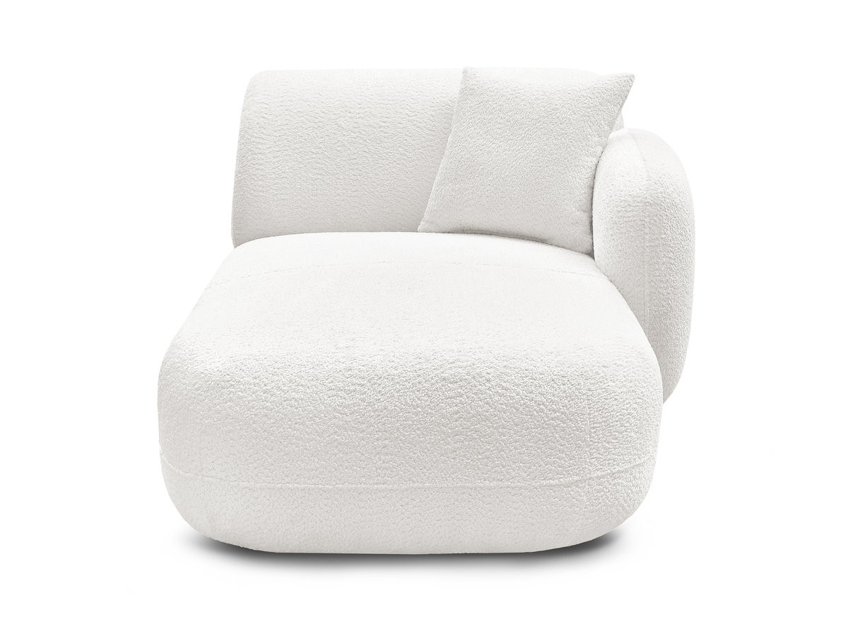 Méridienne avec accoudoir pour canapé modulable ANDA chenille blanc — vue 6