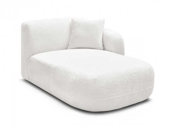 Méridienne avec accoudoir pour canapé modulable ANDA tissu chenille