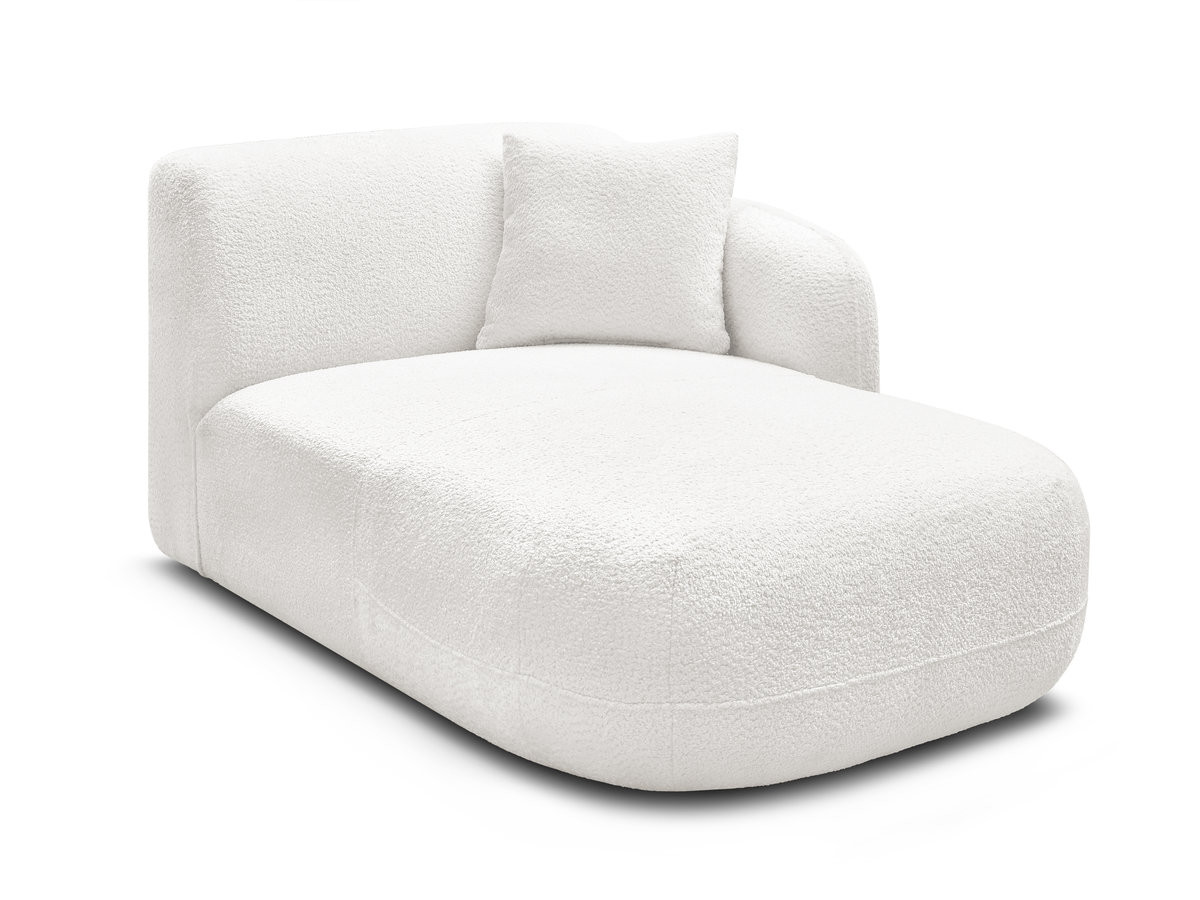 méridienne avec accoudoir pour canapé modulable anda tissu chenille gekleurd blanc
