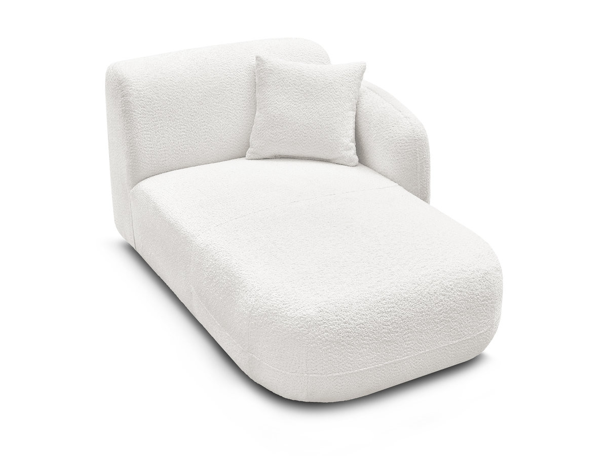 Méridienne avec accoudoir pour canapé modulable ANDA tissu chenille
